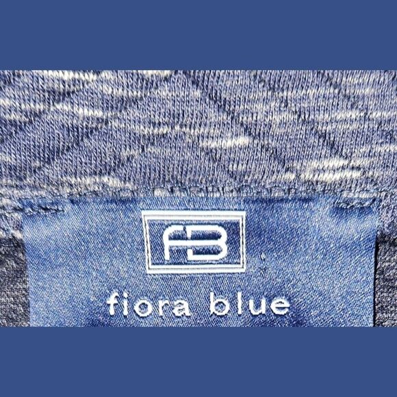 FLORA BLUE Women's Plus Size Blue & White Speckled Jacket 2X - Picture 8 of 13